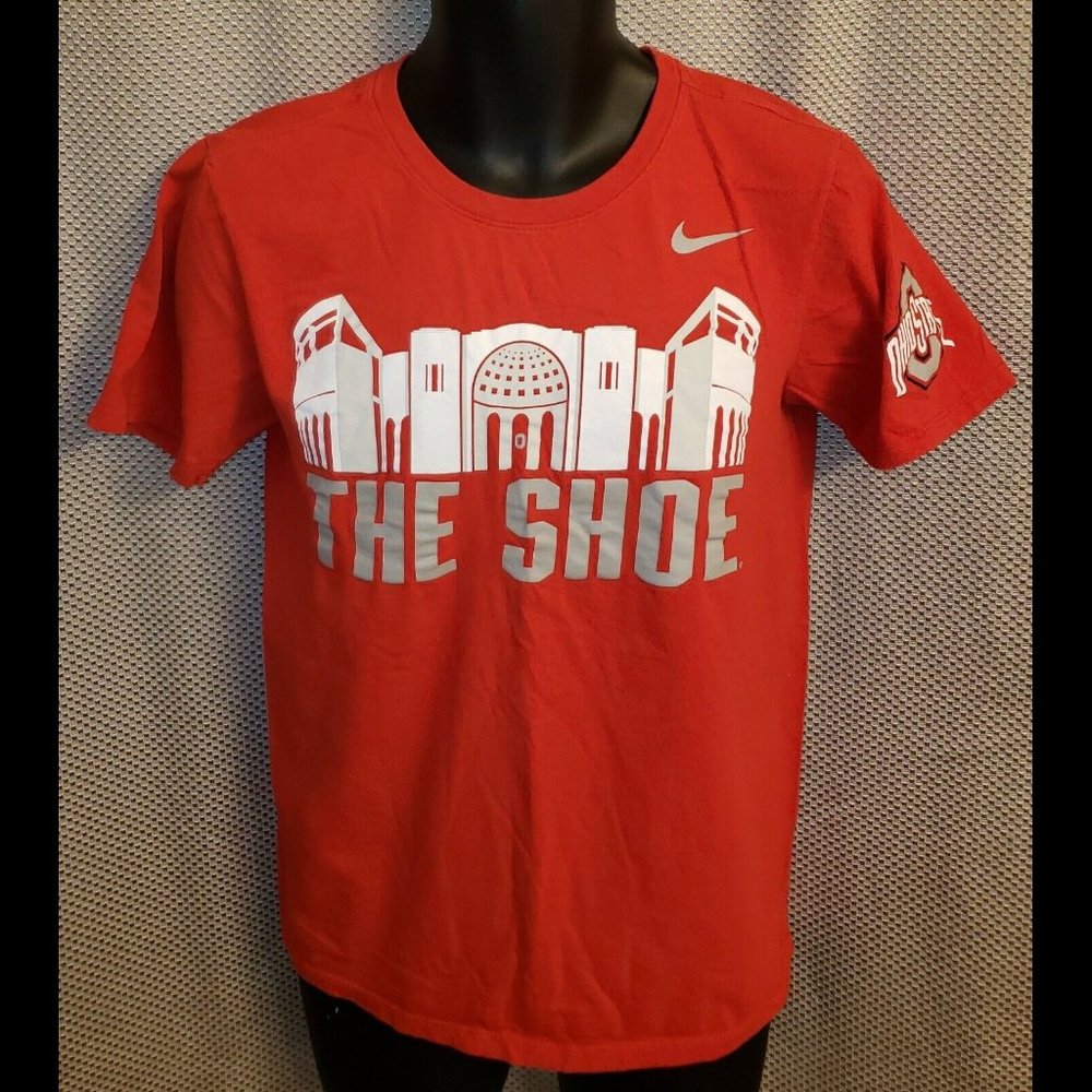 Ohio State Buckeyes The Shoe Scarlet Nike Football T-Shirt - Mens Small Athletic